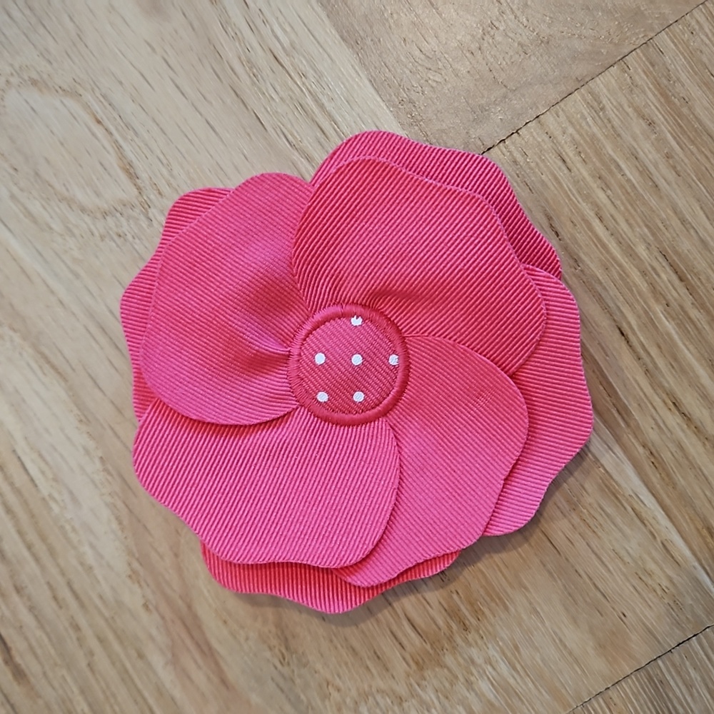 Janie and Jack Coral Pink Flower Hairbow